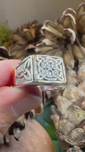 Load and play video in Gallery viewer, Celtic Knot Ring, Celtic Jewelry, Mens Ireland Ring, Celtic Knot Jewelry, Irish Ring, Irish Dance Gift, Anniversary Gift, Scottish Ring
