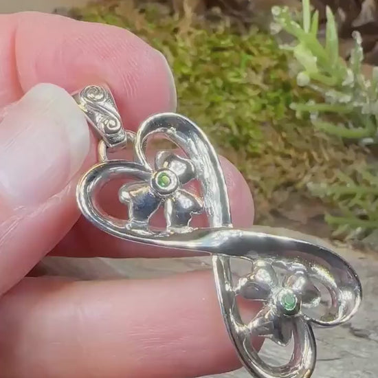 Shamrock Necklace, Infinity Jewelry, Irish Jewelry, Anniversary Gift, Wedding Jewelry, Wife Gift, Girlfriend Gift, Wiccan Jewelry, Ireland