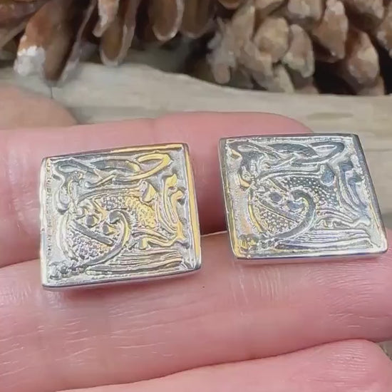 Celtic Cuff Links, Scotland Jewelry, Men's Celtic Jewelry, Boy's Irish Jewelry, Bagpiper Gift, Groom Gift, Boyfriend Gift, Husband Gift