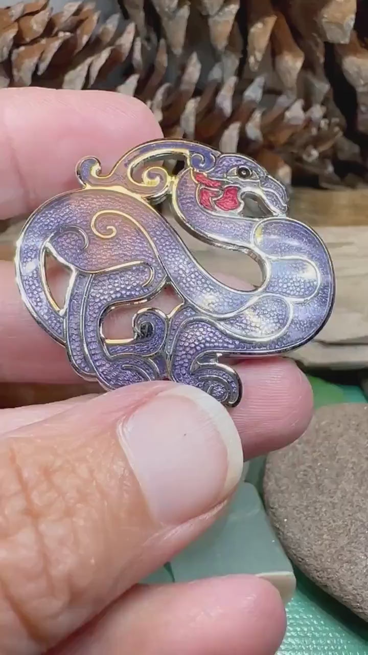 Celtic Bird Brooch, Bird Jewelry, Celtic Pin, Enamel Pin, Ireland Gift, Celtic Brooch, Norse Jewelry Gift, Pagan Brooch, LARP Jewelry