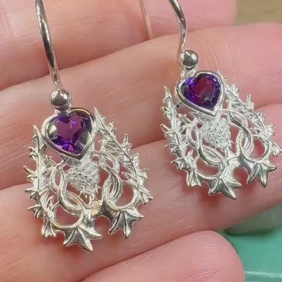 Thistle Earrings, Celtic Jewelry, Scotland Jewelry, Outlander Jewelry, Girlfriend Gift, Sister Gift, Mom Gift, Nature Jewelry, Wife Gift