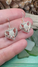 Load and play video in Gallery viewer, Thistle Earrings, Celtic Jewelry, Silver Scottish Earrings, Outlander Jewelry, Flower Jewelry, Mom Gift, Nature Jewelry, Large Drop Earrings
