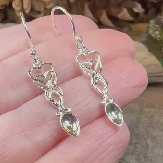 Love Spoon Earrings, Celtic Jewelry, Wales Jewelry, Welsh Earrings, Bridal Jewelry, Anniversary Gift, Heart Jewelry, Silver Spoon Wife Gift