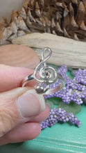 Load and play video in Gallery viewer, Music Note Ring, Music Jewelry, Musician Jewelry, G Clef Jewelry, Theater Gift, Anniversary Gift, Sister Gift, Girlfriend Gift, Aunt Gift

