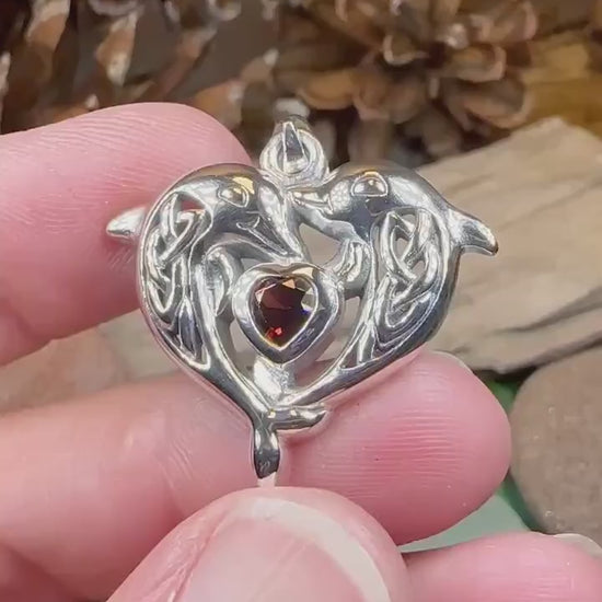 Dolphin Necklace, Celtic Jewelry, Irish Pendant, Ocean Lover Jewelry, Beach Jewelry, Fish Necklace, Nautical Jewelry, Sea Jewelry, Mom Gift