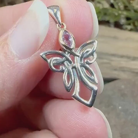 Load and play video in Gallery viewer, Anja Celtic Angel Necklace
