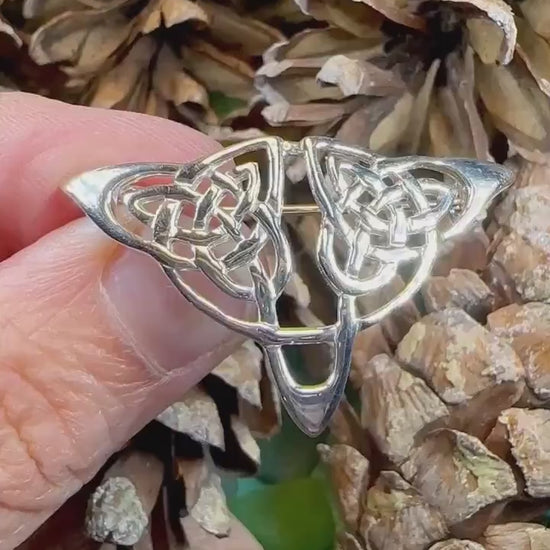 Celtic Knot Brooch, Celtic Jewelry, Irish Pin, Silver Ireland Pin, Girlfriend Gift, Wife Gift, Scarf Pin, Scottish Brooch, Scotland Pin