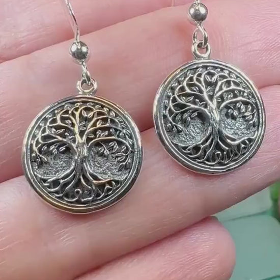 Tree of Life Earrings, Celtic Jewelry, Irish Jewelry, Norse Jewelry, Yoga Jewelry, Anniversary Gift, Tree Jewelry, Graduation Gift, Mom Gift