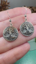 Load and play video in Gallery viewer, Tree of Life Earrings, Celtic Jewelry, Irish Jewelry, Norse Jewelry, Yoga Jewelry, Anniversary Gift, Tree Jewelry, Graduation Gift, Mom Gift
