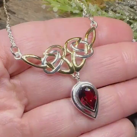 Load and play video in Gallery viewer, Celtic Double Knot Necklace
