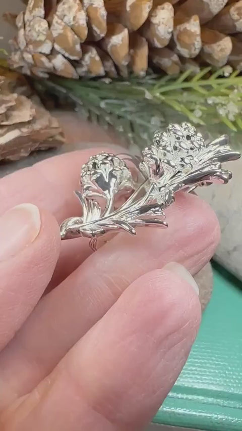 Load and play video in Gallery viewer, Pine Cone Brooch, Pine Pin, Nature Jewelry, Celtic Pin, Woodland Pin, Ladies Pin, Outlander Jewelry, Tree Jewelry, Wife Gift, Hiker Gift
