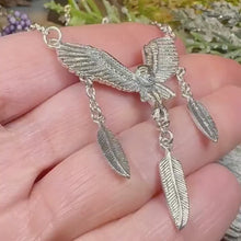 Load and play video in Gallery viewer, Owl &amp; Feathers Celtic Necklace
