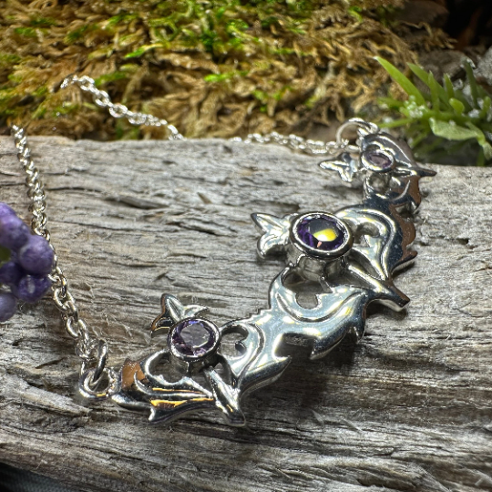 Inverness Thistle Amethyst Necklace — view 3