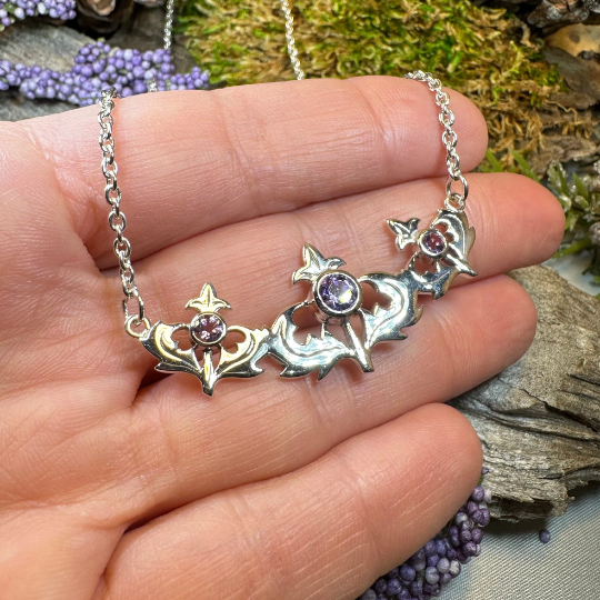 Inverness Thistle Amethyst Necklace — view 5