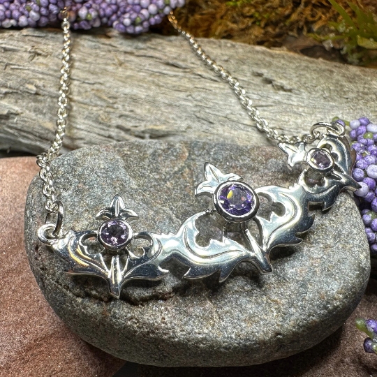 Inverness Thistle Amethyst Necklace — view 6