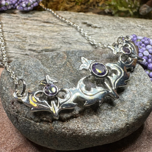 Inverness Thistle Amethyst Necklace