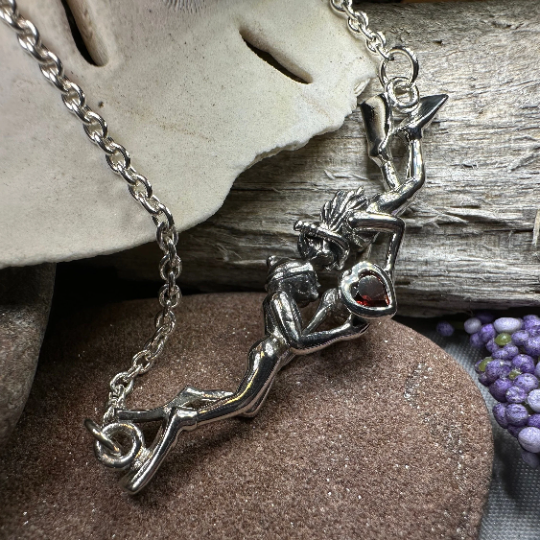 Diver Love Necklace in Sterling Silver — view 6