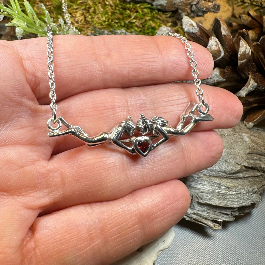 Diver Love Necklace in Sterling Silver — view 7