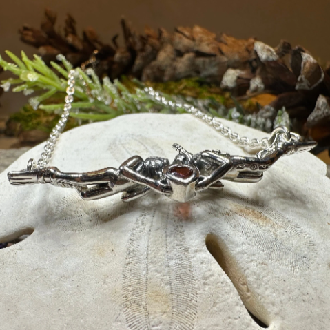 Diver Love Necklace in Sterling Silver