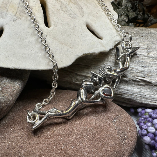 Diver Love Necklace in Sterling Silver — view 8