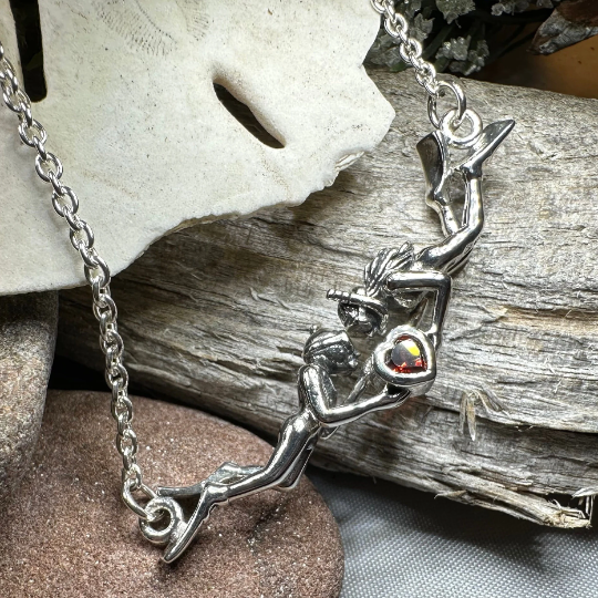 Diver Love Necklace in Sterling Silver — view 10
