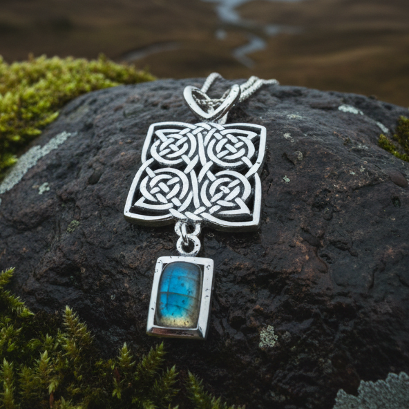 Neve Celtic Knot Necklace in sterling silver