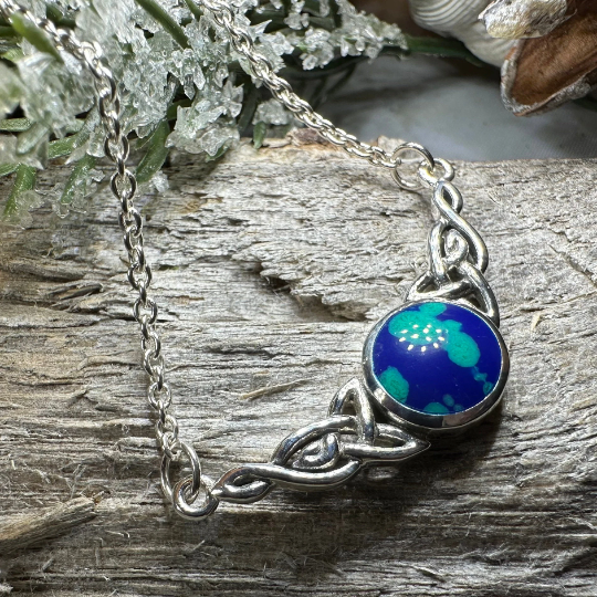 Celtic Mother's Knot Necklace in Sterling Silver — view 6