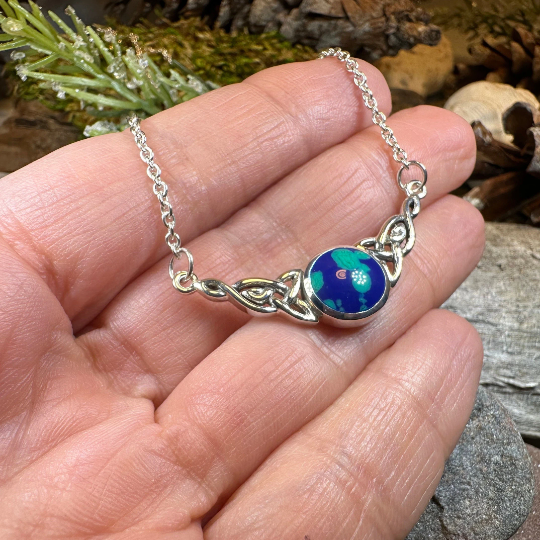 Celtic Mother's Knot Necklace in Sterling Silver — view 8