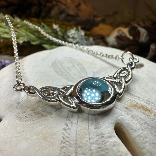Celtic Mother's Knot Necklace in Sterling Silver — view 5