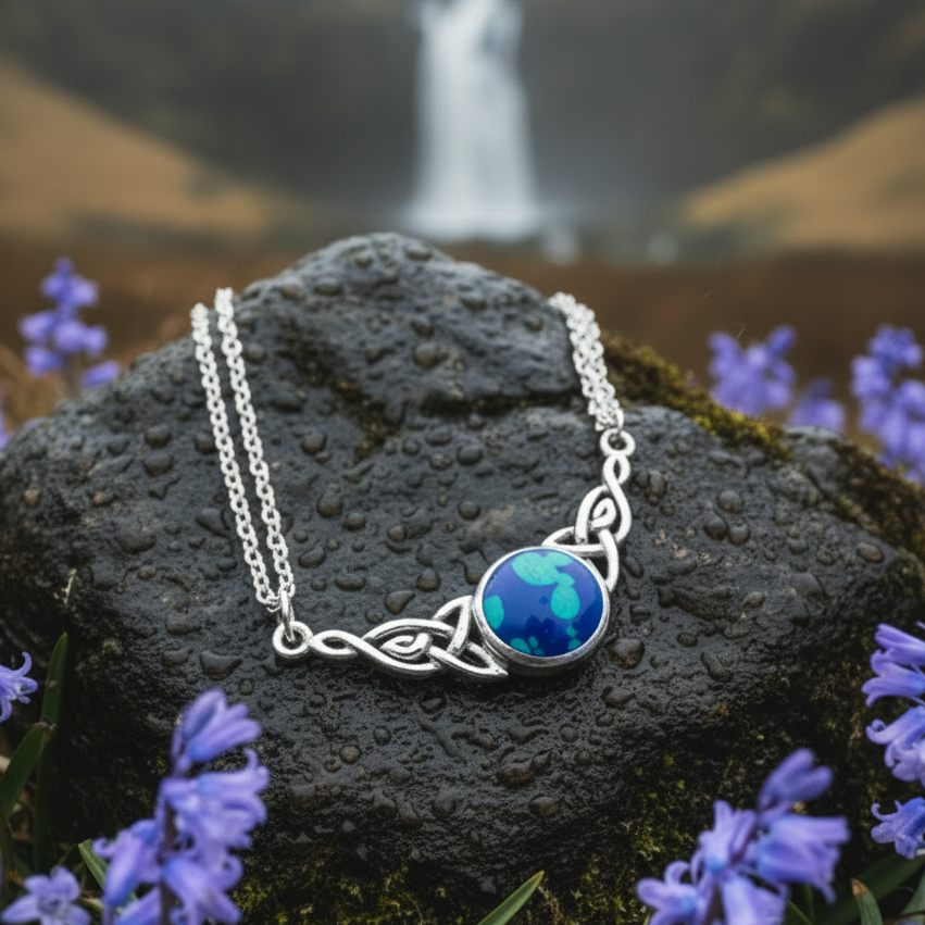 Celtic Mother's Knot Necklace in Sterling Silver — view 4