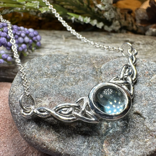 Celtic Mother's Knot Necklace in Sterling Silver — view 10