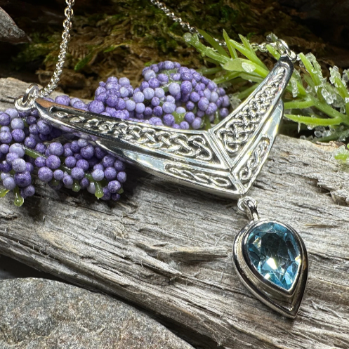 Celtic Chevron Necklace in sterling silver