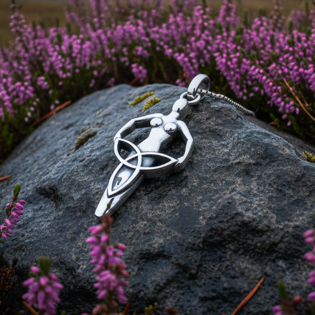 Danu Goddess Necklace in sterling silver