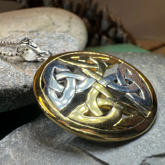 Four Triquetra Knot Necklace — view 5