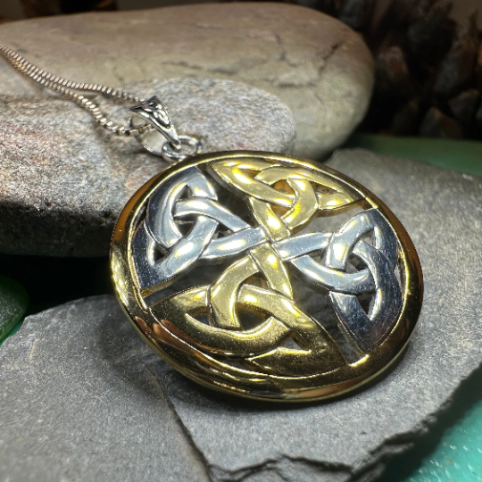 Four Triquetra Knot Necklace — view 4