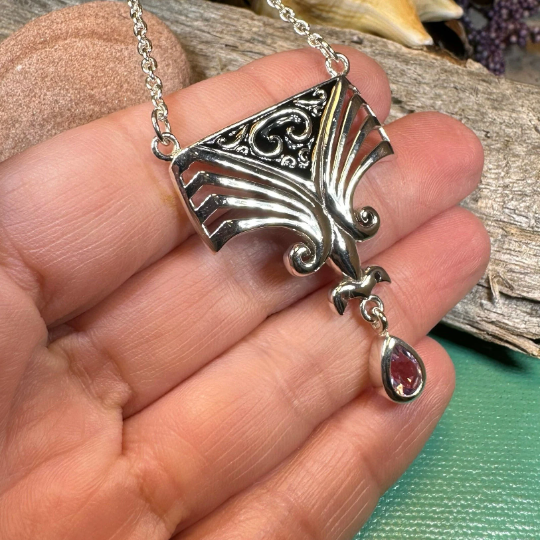 Aina Celtic Amethyst Necklace in Sterling Silver — view 4