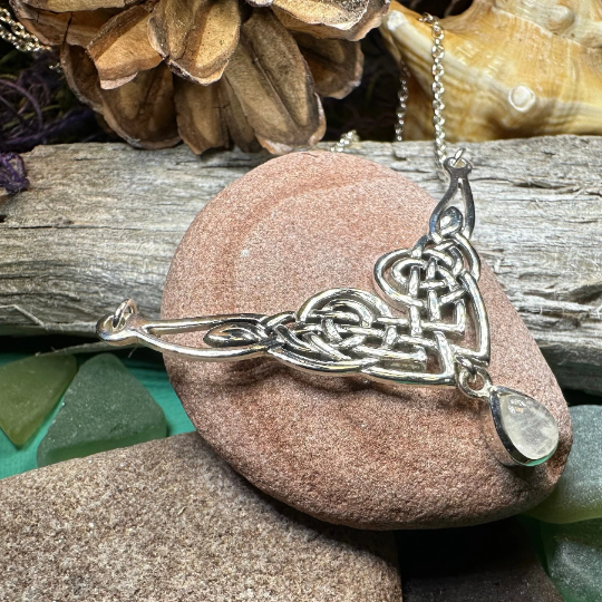 Sara Celtic Knot Necklace in Sterling Silver — view 6