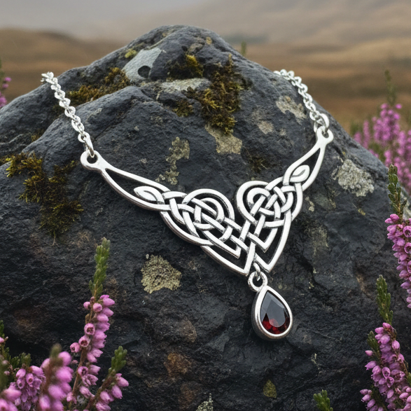 Sara Celtic Knot Necklace in Sterling Silver