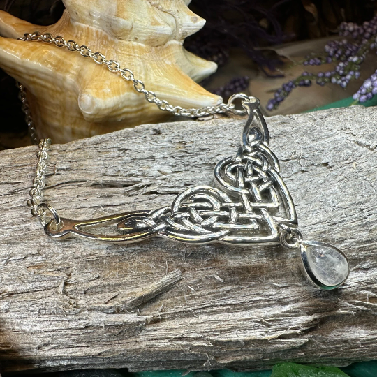 Sara Celtic Knot Necklace in Sterling Silver — view 8