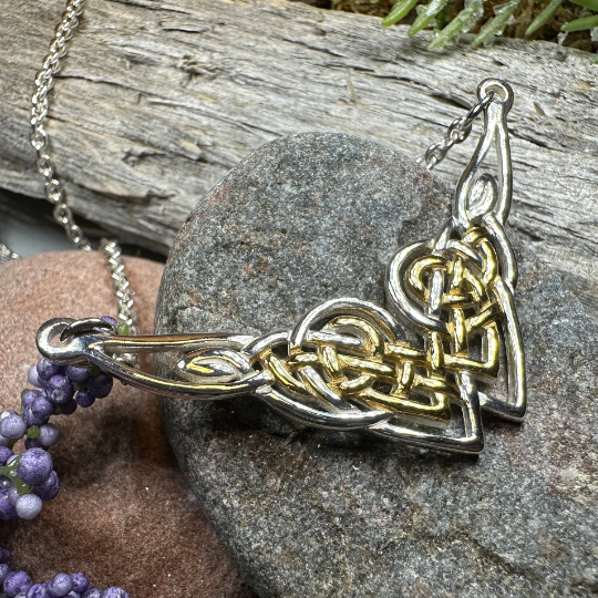 Celtic Endless Love Heart Necklace — view 2