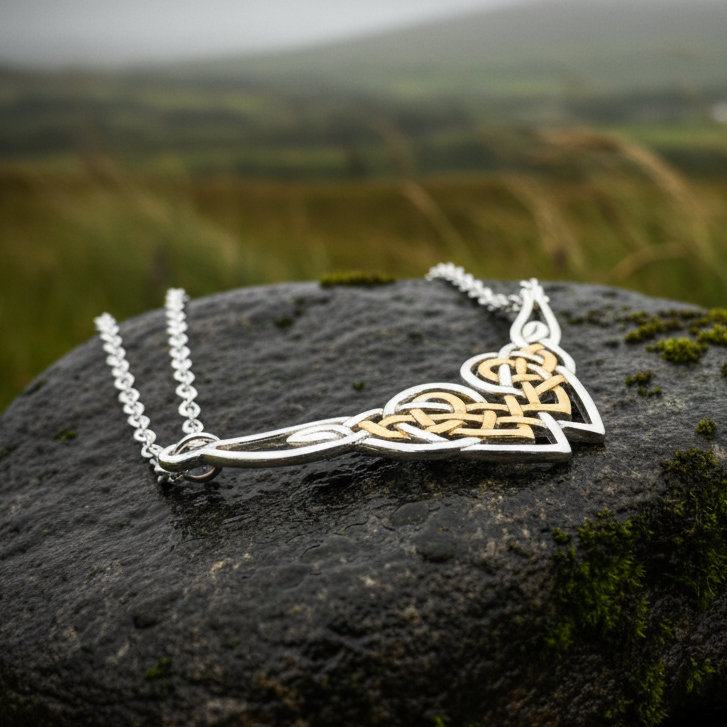 Celtic Endless Love Heart Necklace — view 6