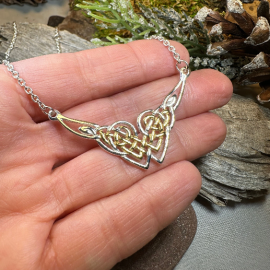 Celtic Endless Love Heart Necklace — view 8