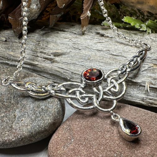 Eternal Love Celtic Knot Necklace in Sterling Silver — view 2