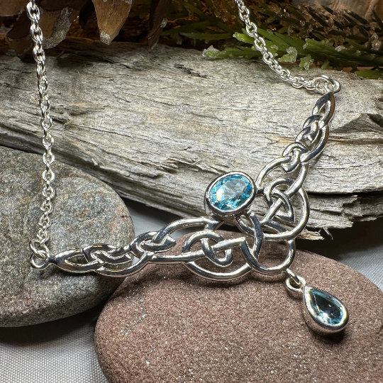 Eternal Love Celtic Knot Necklace in Sterling Silver — view 5