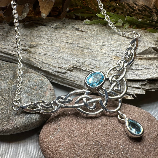 Eternal Love Celtic Knot Necklace in Sterling Silver — view 5