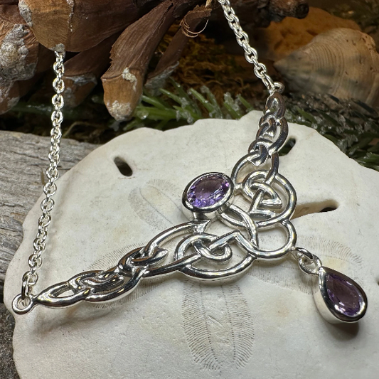 Eternal Love Celtic Knot Necklace in Sterling Silver — view 6