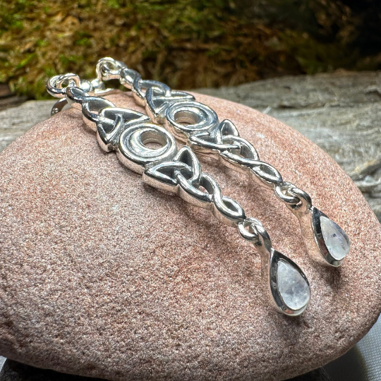Galette Celtic Moon Earrings in sterling silver