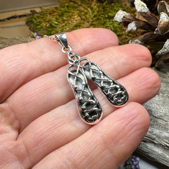 Irish Dance Shoes Necklace in Sterling Silver — view 6