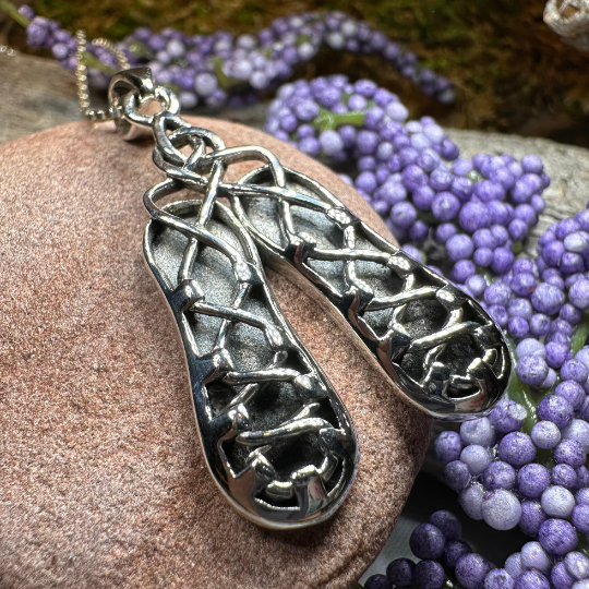Irish Dance Shoes Necklace in Sterling Silver — view 4
