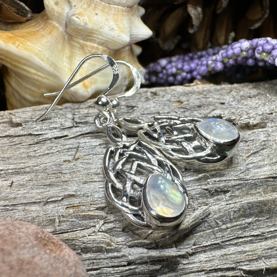Abria Celtic Knot Earrings in Sterling Silver — view 5
